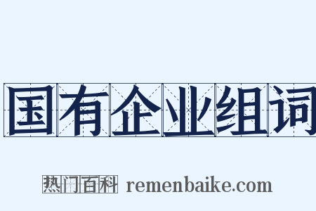 国有企业组词是什么意思的图片